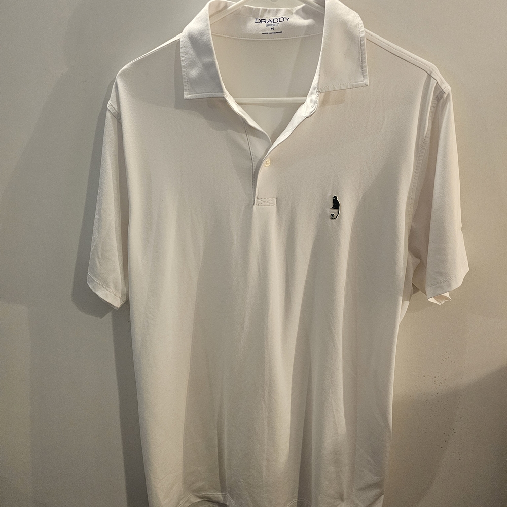 White Polo Shirt with Crisp Collar and Neat Design